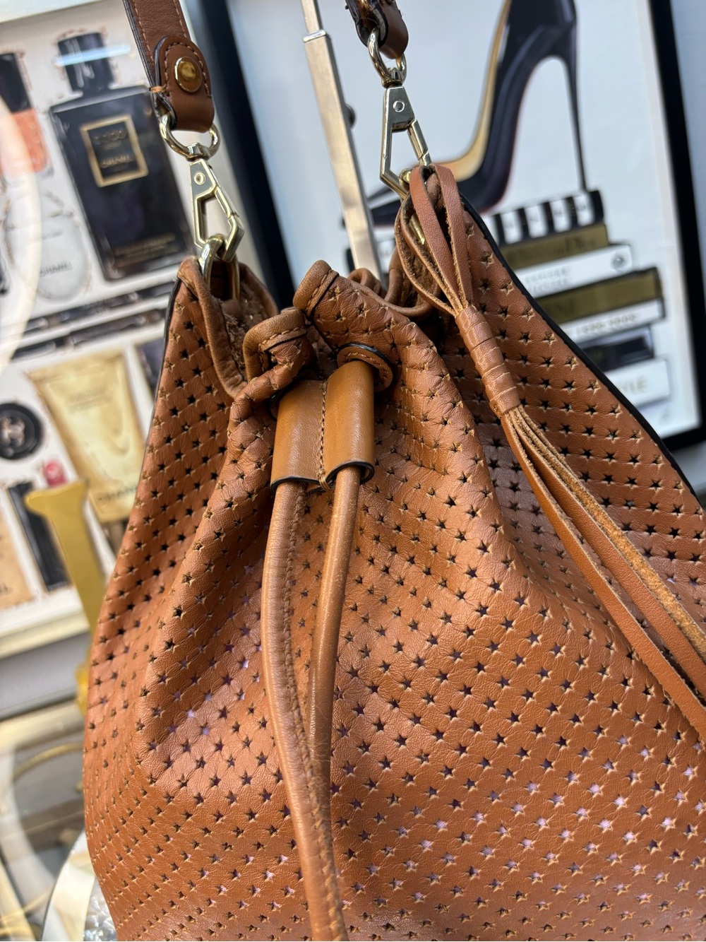 Rebecca Minkoff brown calf leather bucket bag GUC - Picture 3 of 14